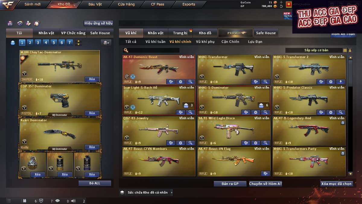 shop acc cf uy tin gia re
